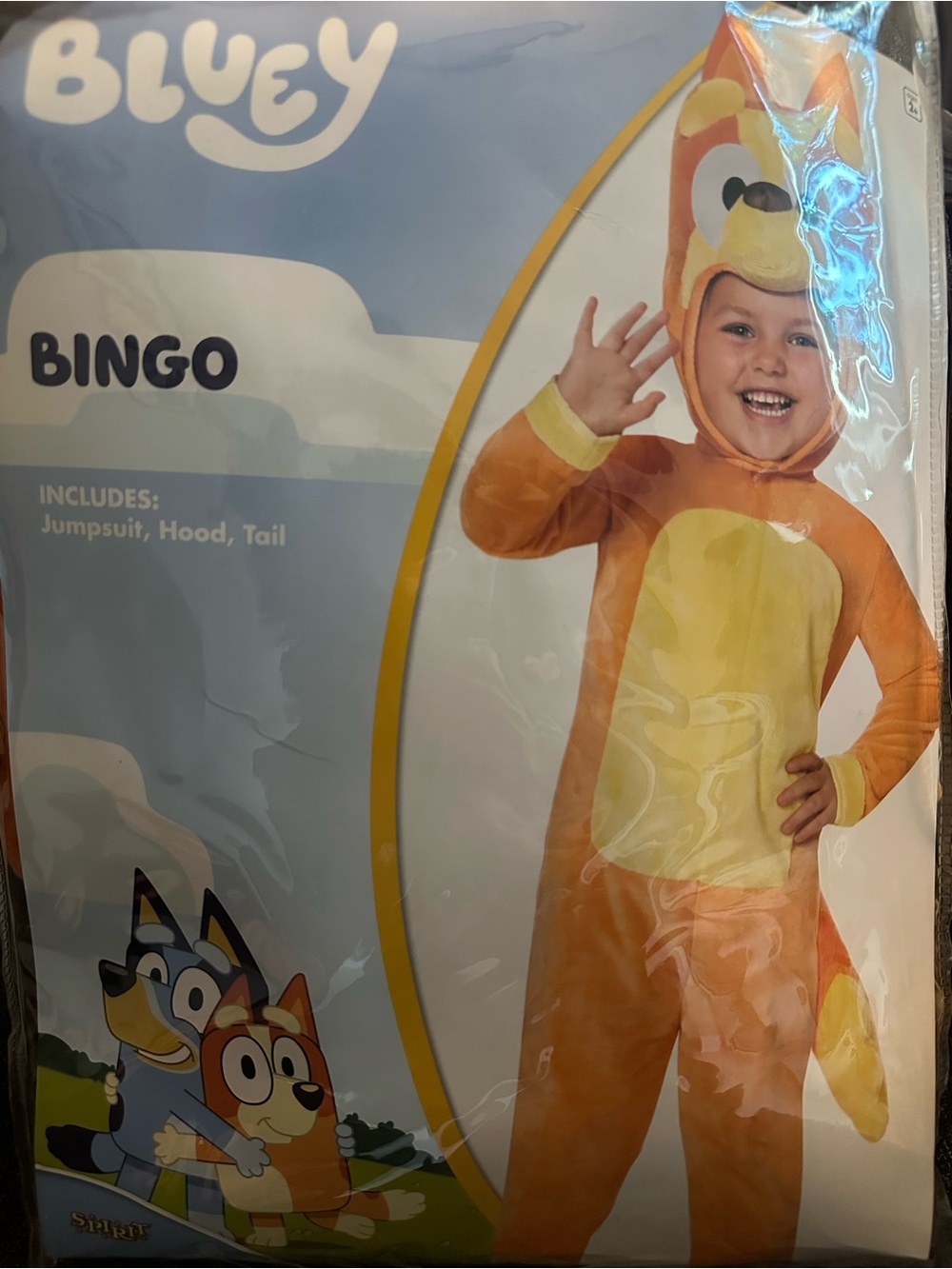 Spirit Bluey Bingo Orange and Yellow Kids Character Costume